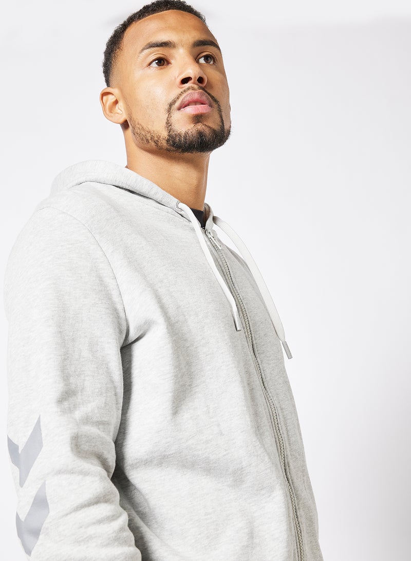 Hummel - Legacy Zip Hoodie Grey - Image 1