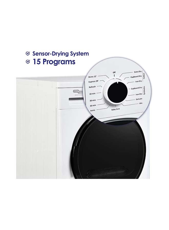 SUPER GENERAL Condenser Dryer 0 W SGWD8700EDM-W White  - Image 3