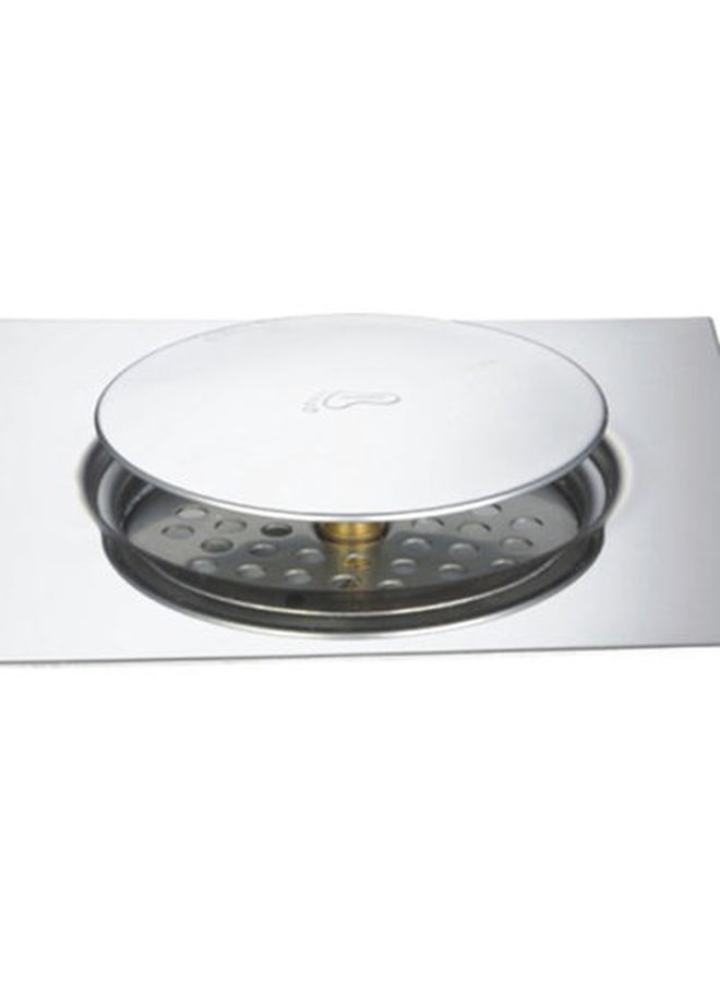 milano Florance Floor Drain Push Type Silver 15x15cm