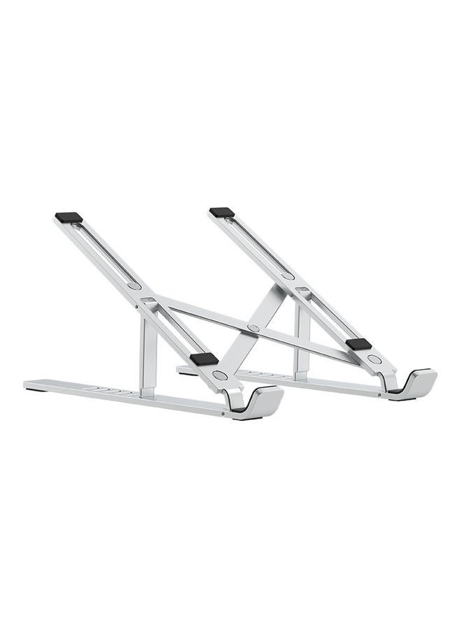 Folding Adjustable Aluminum Durable Laptop Stand Silver - Image 4