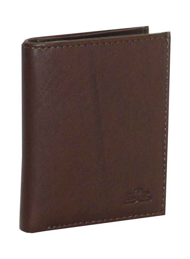 LAVERI LEATHER Genuine Leather Logo Detail Long Wallet Dark Brown  - Image 1