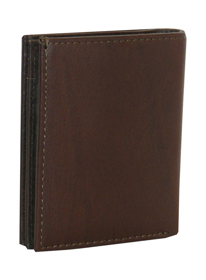 LAVERI LEATHER Genuine Leather Logo Detail Long Wallet Dark Brown  - Image 2