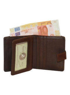 LAVERI LEATHER Genuine Leather Logo Detail Long Wallet Dark Brown  - Image 3