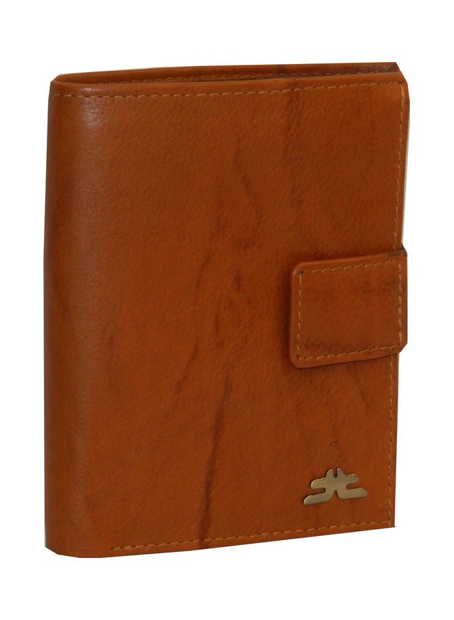 LAVERI LEATHER Genuine Leather Logo Detail Long Wallet Rust  - Image 1
