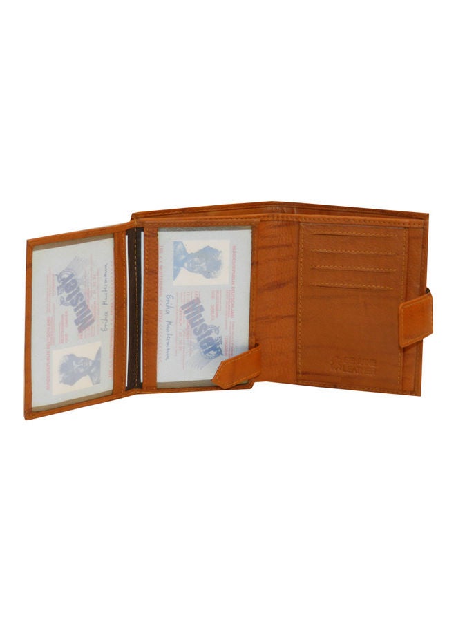 LAVERI LEATHER Genuine Leather Logo Detail Long Wallet Rust  - Image 4