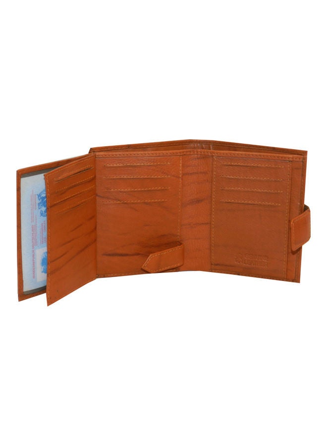 LAVERI LEATHER Genuine Leather Logo Detail Long Wallet Rust  - Image 5