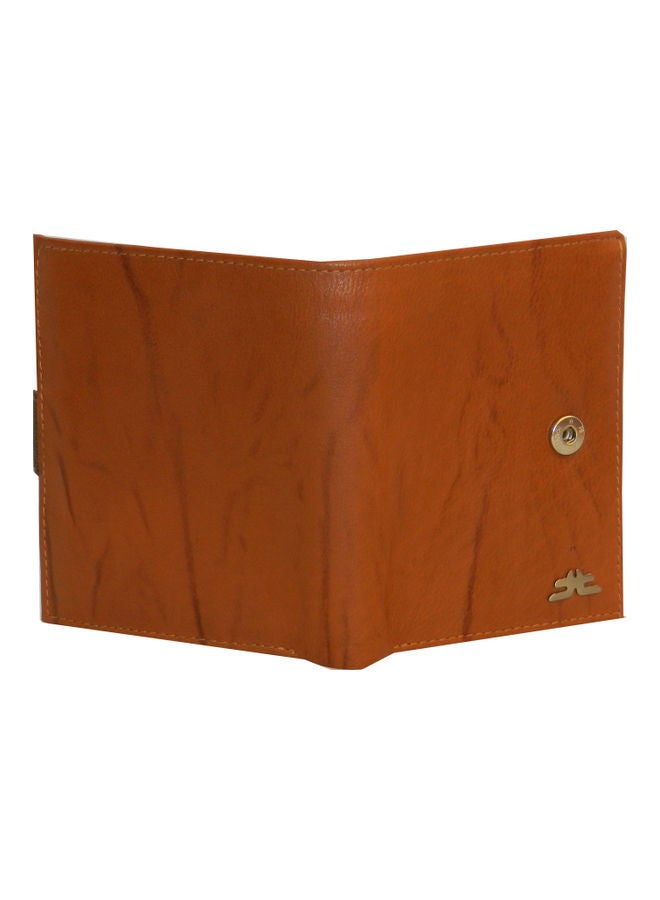 LAVERI LEATHER Genuine Leather Logo Detail Long Wallet Rust  - Image 2