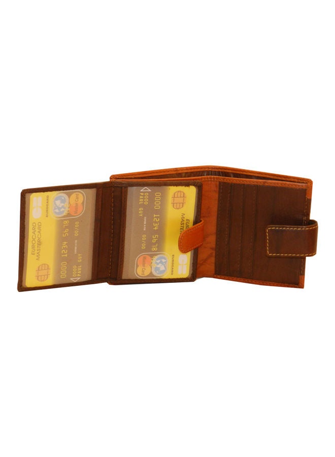LAVERI LEATHER Genuine Leather Logo Detail Long Wallet Dark Brown  - Image 4