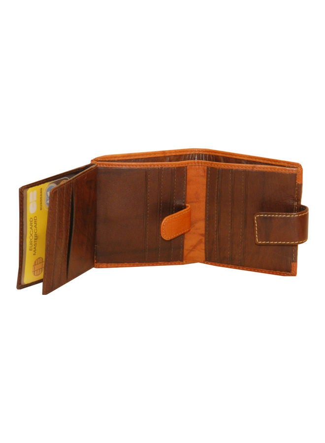 LAVERI LEATHER Genuine Leather Logo Detail Long Wallet Dark Brown  - Image 5