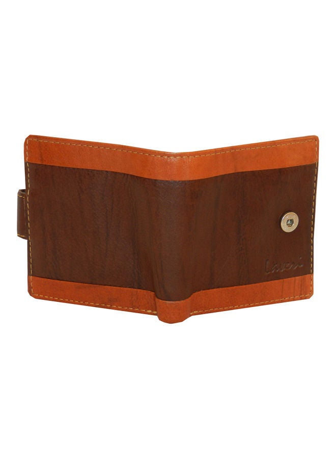 LAVERI LEATHER Genuine Leather Logo Detail Long Wallet Dark Brown  - Image 2