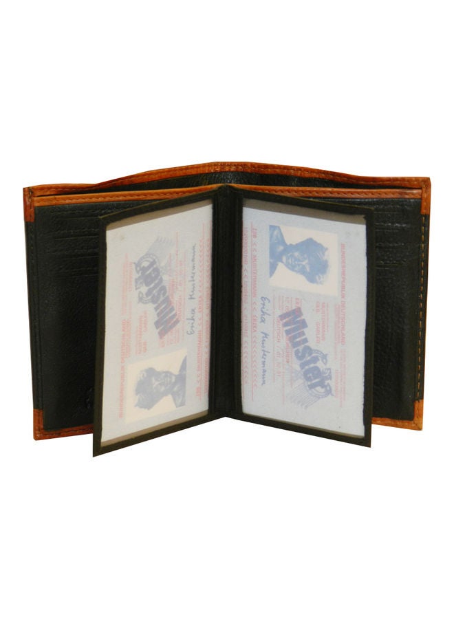 LAVERI LEATHER Genuine Leather Logo Detail Long Wallet Black - Image 4