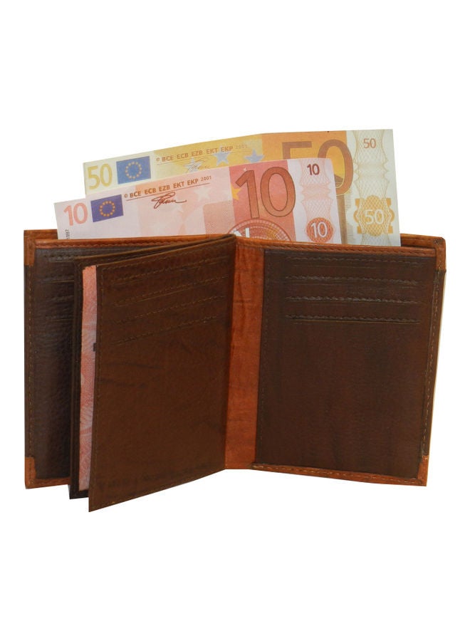 LAVERI LEATHER Genuine Leather Logo Detail Long Wallet Dark Brown  - Image 3