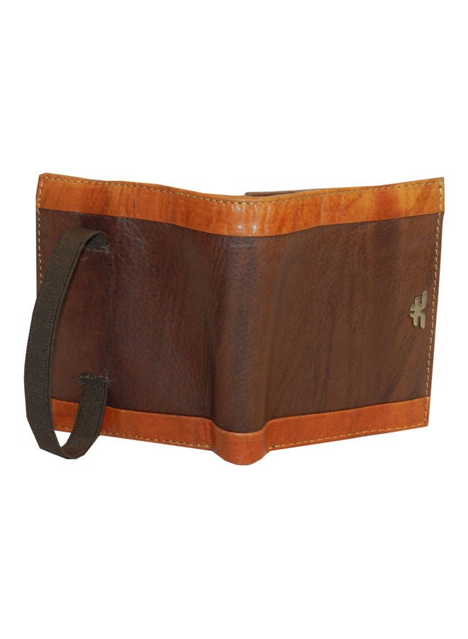 LAVERI LEATHER Genuine Leather Logo Detail Long Wallet Dark Brown  - Image 2