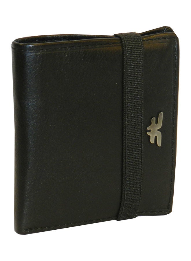 LAVERI LEATHER Genuine Leather Logo Detail Long Wallet Black  - Image 1