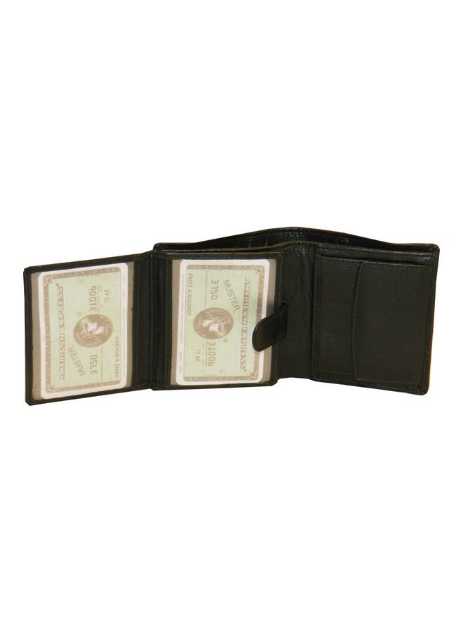 LAVERI LEATHER Genuine Leather Logo Detail Long Wallet Black  - Image 4