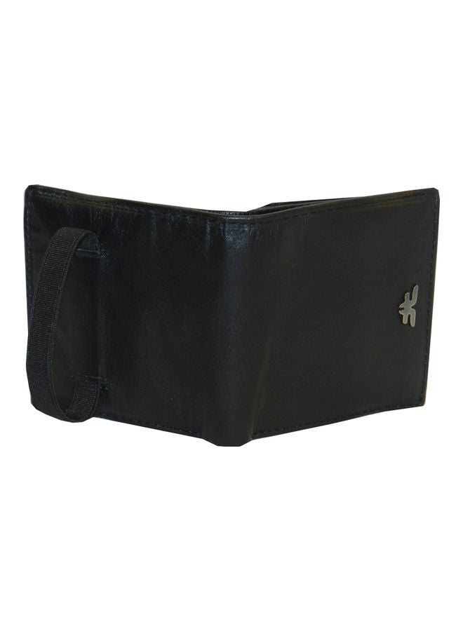 LAVERI LEATHER Genuine Leather Logo Detail Long Wallet Black  - Image 2