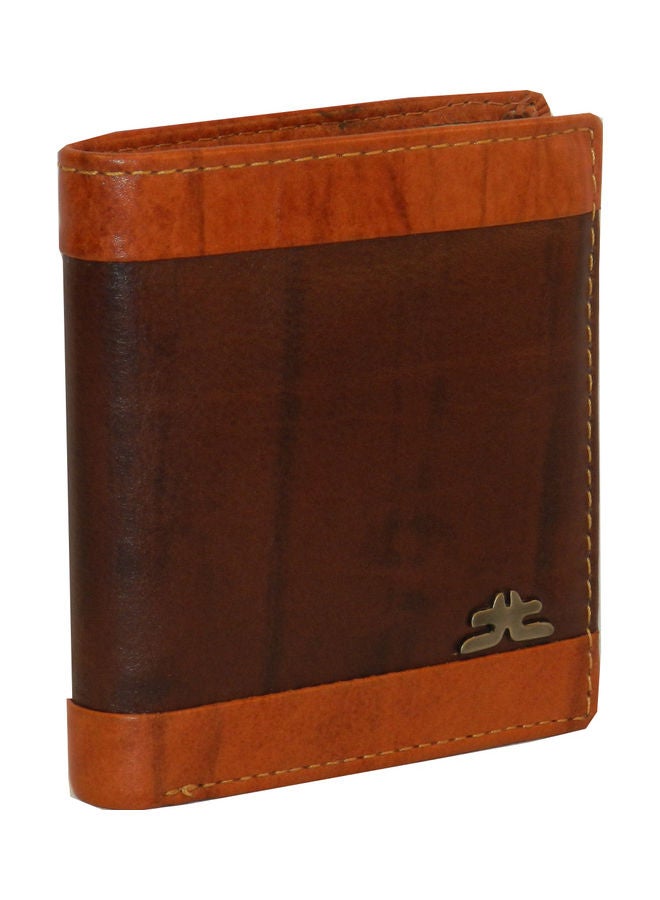 LAVERI LEATHER Genuine Leather Logo Detail Long Wallet Dark Brown  - Image 1