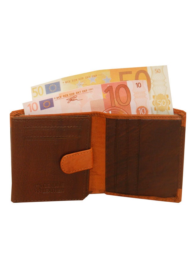 LAVERI LEATHER Genuine Leather Logo Detail Long Wallet Dark Brown  - Image 3