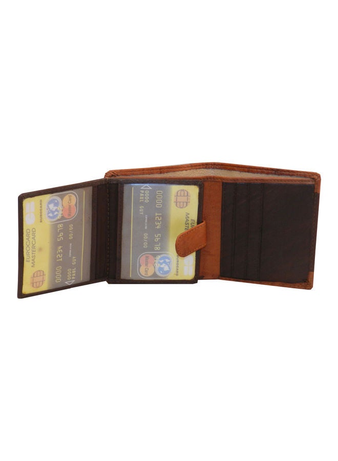 LAVERI LEATHER Genuine Leather Logo Detail Long Wallet Dark Brown  - Image 4