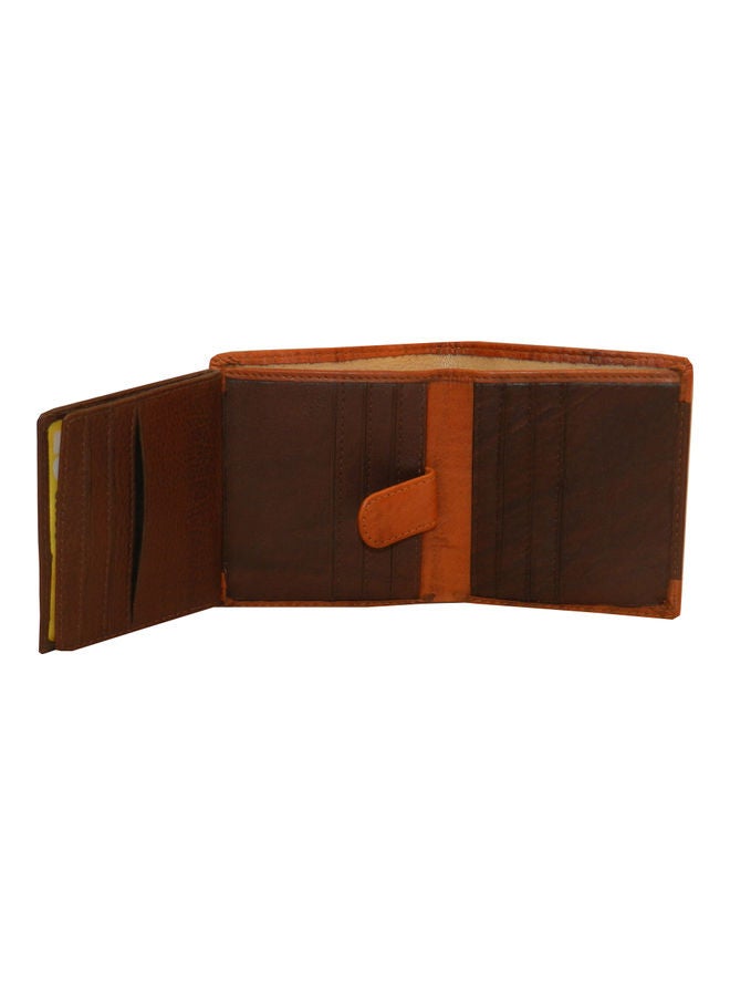 LAVERI LEATHER Genuine Leather Logo Detail Long Wallet Dark Brown  - Image 5
