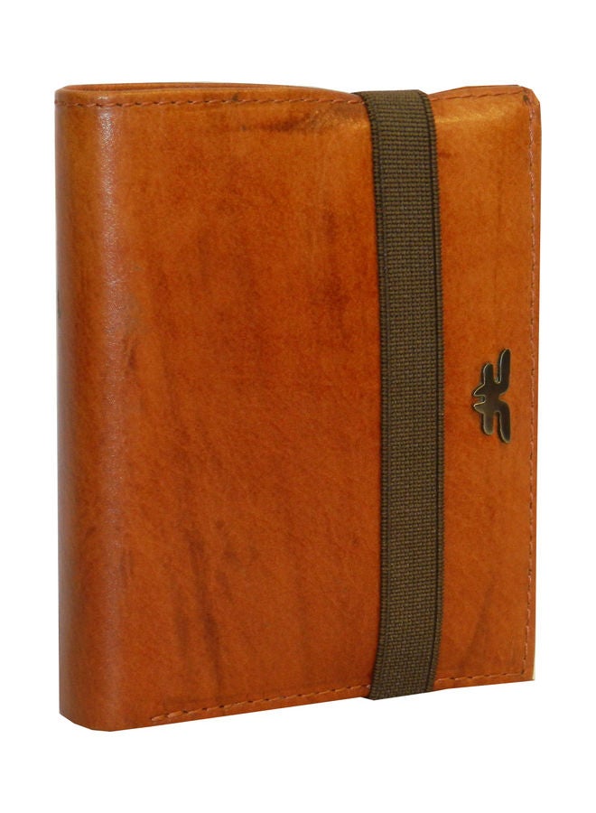 LAVERI LEATHER Genuine Leather Logo Detail Long Wallet Rust - Image 1