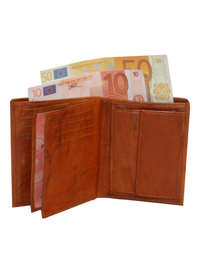 LAVERI LEATHER Genuine Leather Logo Detail Long Wallet Rust - Image 3