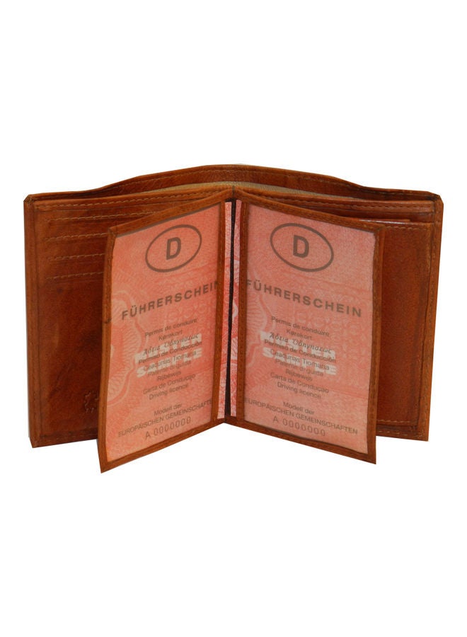 LAVERI LEATHER Genuine Leather Logo Detail Long Wallet Rust - Image 4