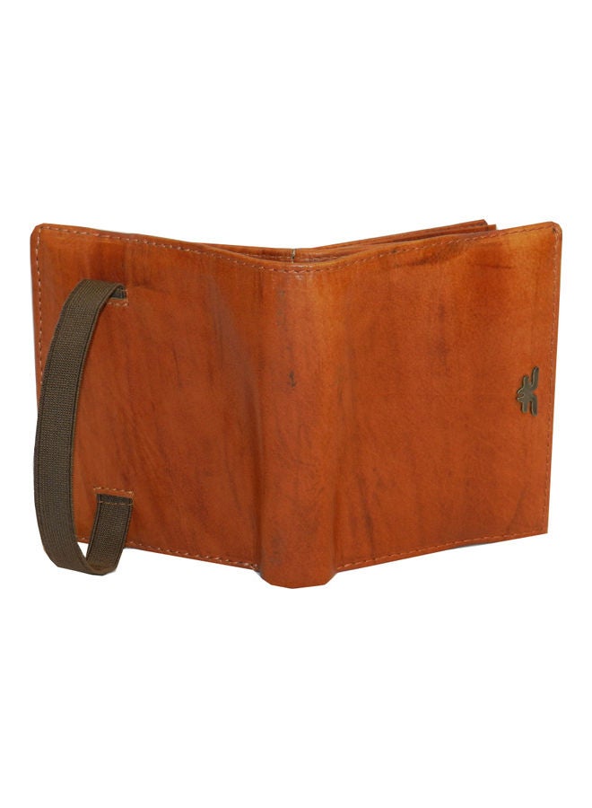 LAVERI LEATHER Genuine Leather Logo Detail Long Wallet Rust - Image 2
