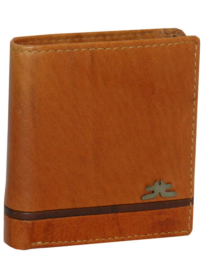 LAVERI LEATHER Genuine Leather Logo Detail Long Wallet Rust  - Image 1
