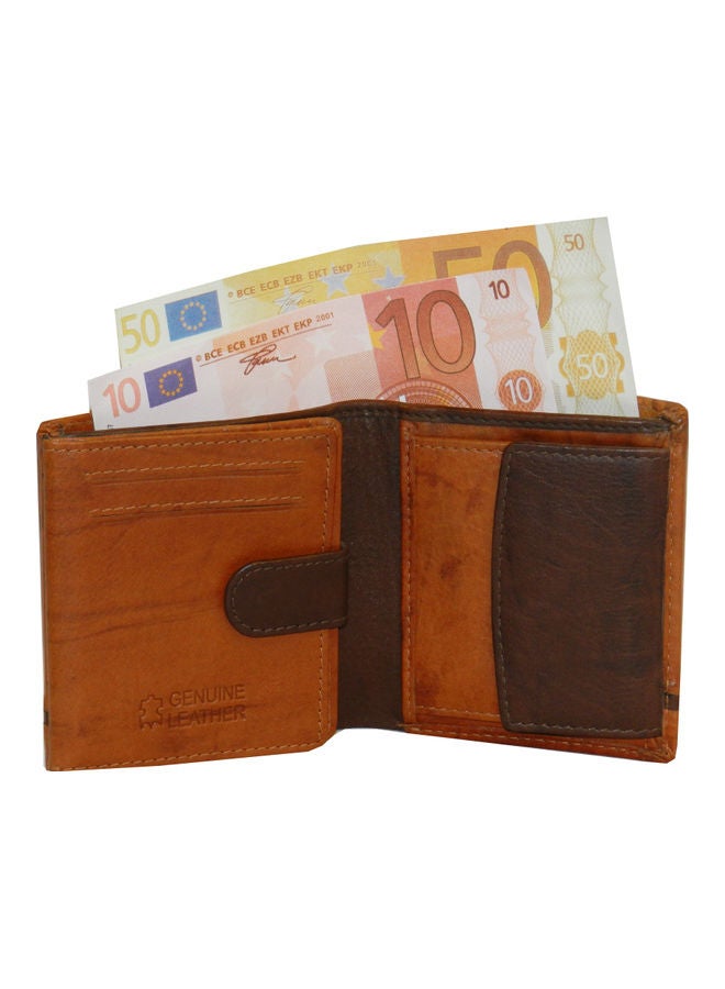 LAVERI LEATHER Genuine Leather Logo Detail Long Wallet Rust  - Image 3