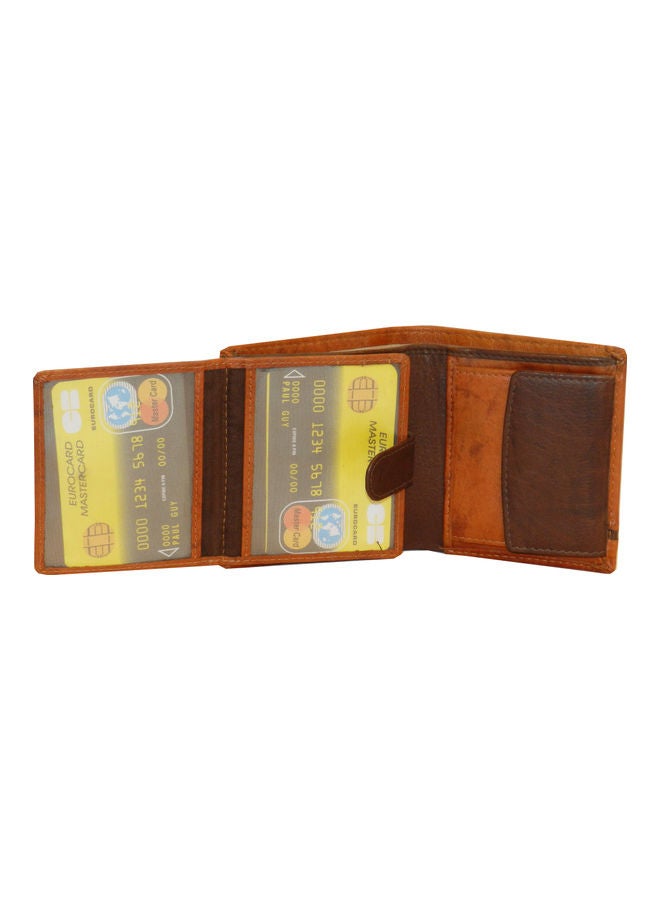 LAVERI LEATHER Genuine Leather Logo Detail Long Wallet Rust  - Image 4