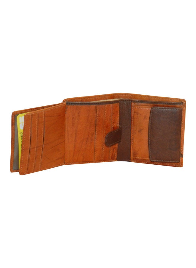LAVERI LEATHER Genuine Leather Logo Detail Long Wallet Rust  - Image 5