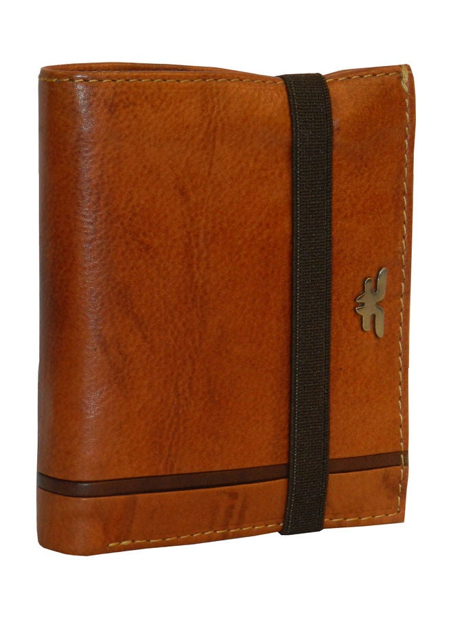 LAVERI LEATHER Genuine Leather Logo Detail Long Wallet Rust  - Image 1