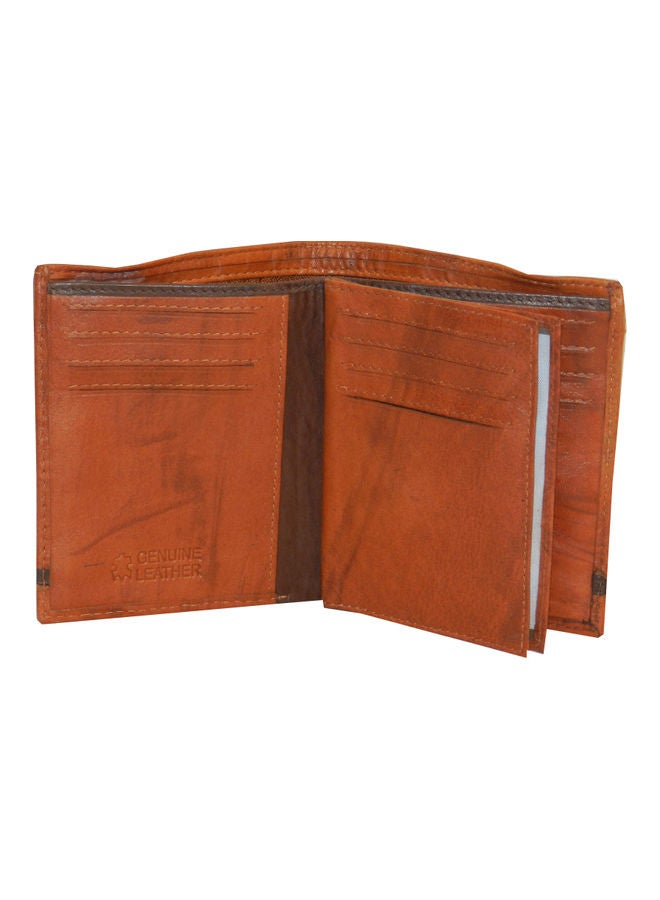 LAVERI LEATHER Genuine Leather Logo Detail Long Wallet Rust  - Image 5