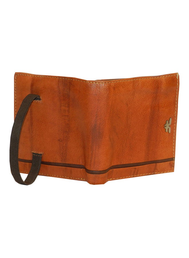 LAVERI LEATHER Genuine Leather Logo Detail Long Wallet Rust  - Image 2