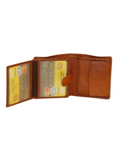 LAVERI LEATHER Genuine Leather Logo Detail Long Wallet Rust  - Image 4