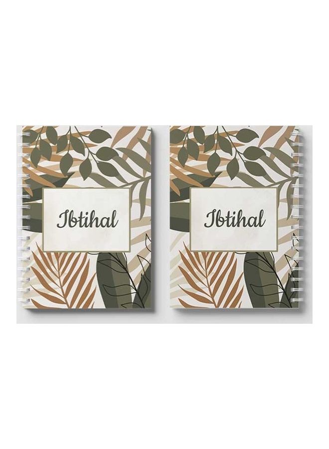 لوحة دفتر سلك بني/ رمادي/ أسود - Image 4