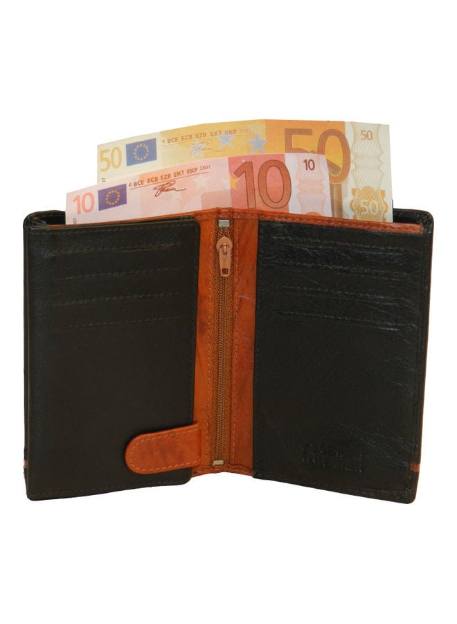 LAVERI LEATHER Genuine Leather Logo Detail Long Wallet Black - Image 3