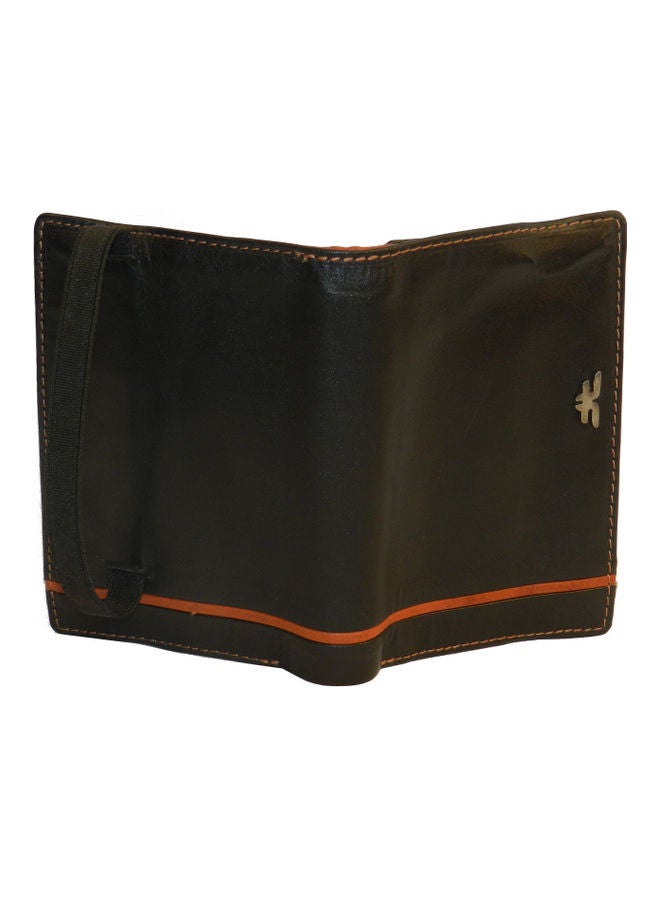 LAVERI LEATHER Genuine Leather Logo Detail Long Wallet Black - Image 2