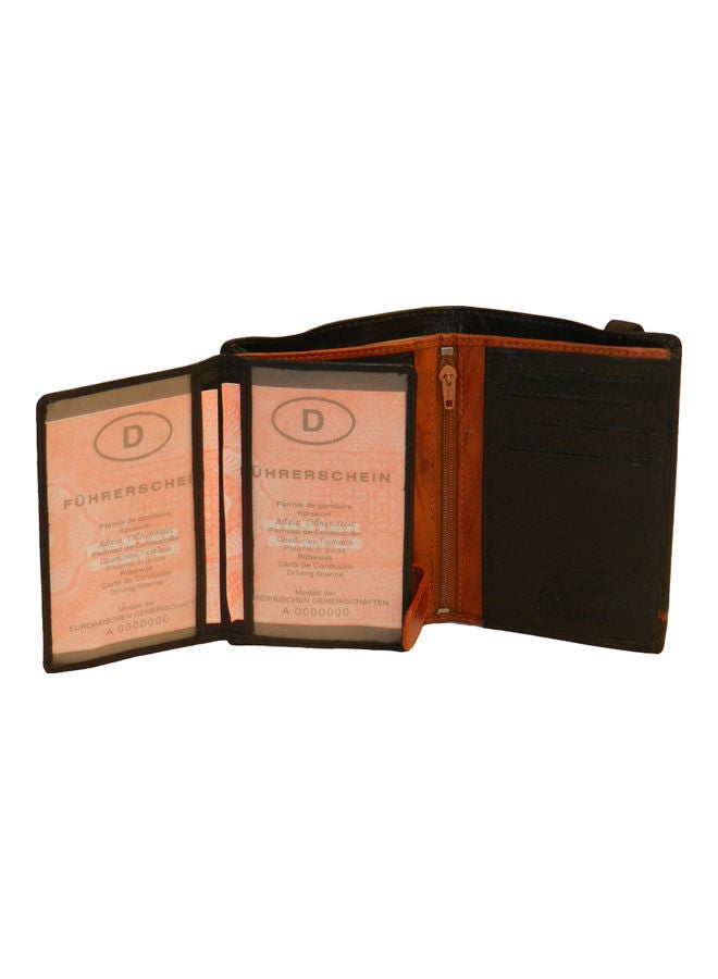 LAVERI LEATHER Genuine Leather Logo Detail Long Wallet Black - Image 4