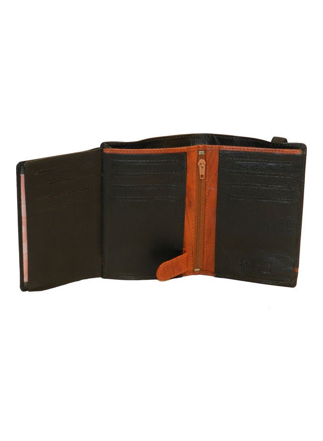 LAVERI LEATHER Genuine Leather Logo Detail Long Wallet Black - Image 5