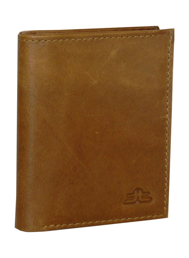 LAVERI LEATHER Genuine Leather Logo Detail Long Wallet Tan - Image 1