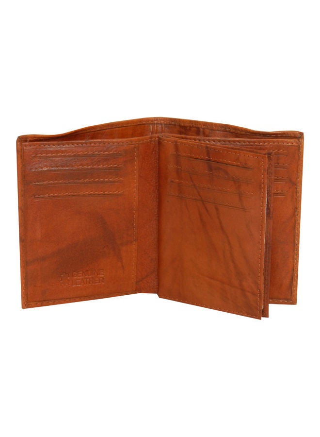 LAVERI LEATHER Genuine Leather Logo Detail Long Wallet Rust  - Image 5