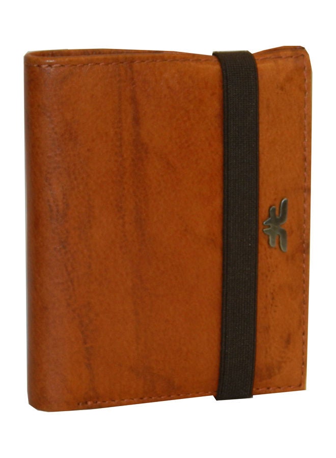 LAVERI LEATHER Genuine Leather Logo Detail Long Wallet Rust  - Image 1