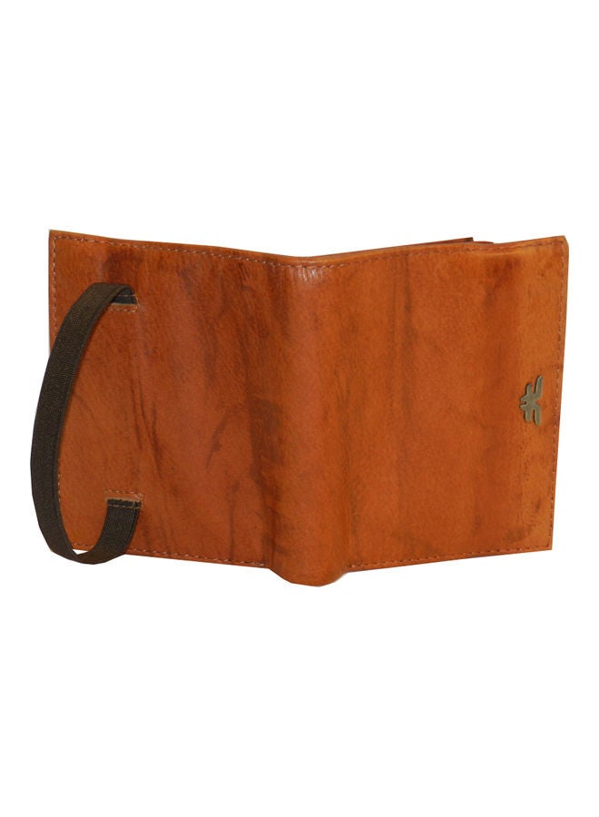 LAVERI LEATHER Genuine Leather Logo Detail Long Wallet Rust  - Image 2