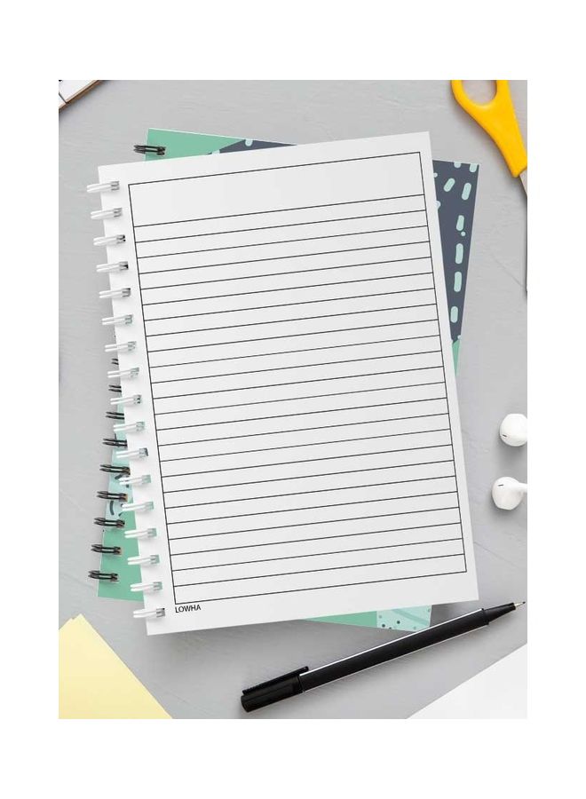 LOWHA Spiral Notebook Green/Dark Blue/White - Image 3