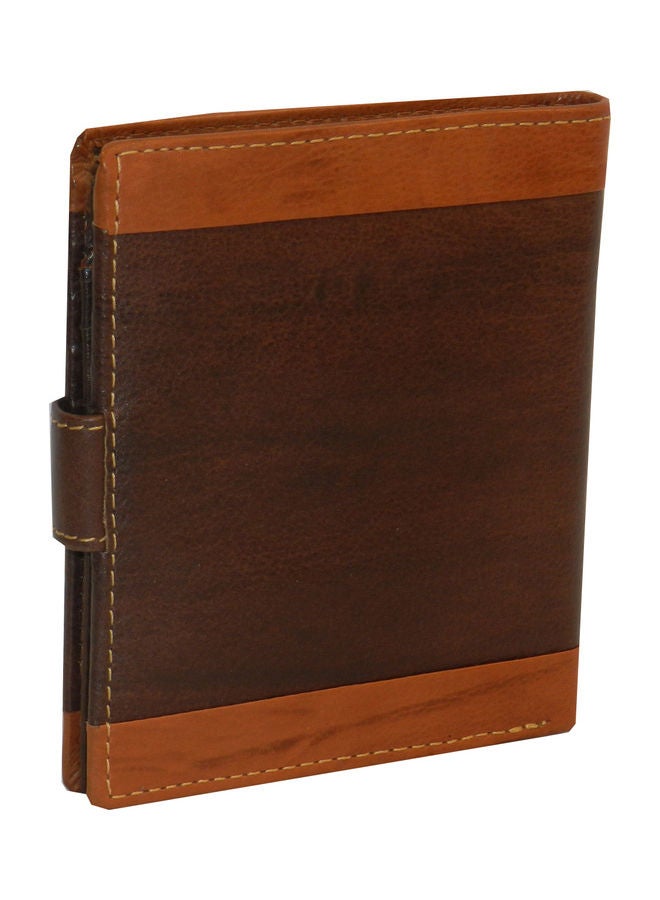 LAVERI LEATHER Genuine Leather Logo Detail Long Wallet Dark Brown  - Image 2