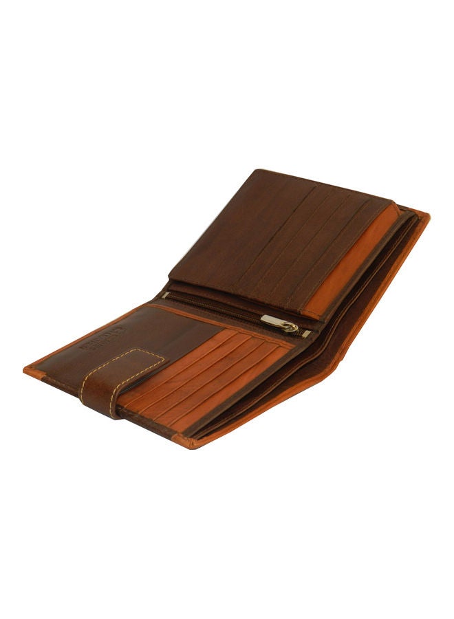 LAVERI LEATHER Genuine Leather Logo Detail Long Wallet Dark Brown  - Image 5