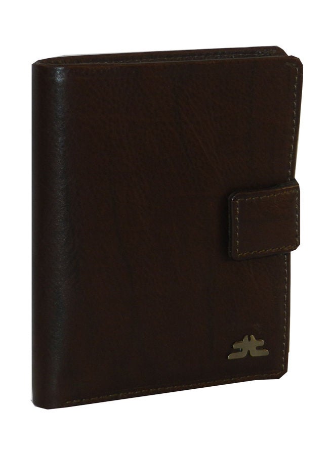 LAVERI LEATHER Genuine Leather Logo Detail Long Wallet Dark Brown - Image 1