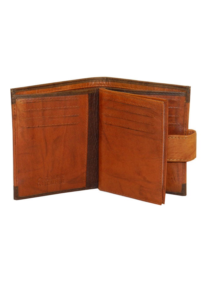 LAVERI LEATHER Genuine Leather Logo Detail Long Wallet Rust  - Image 5